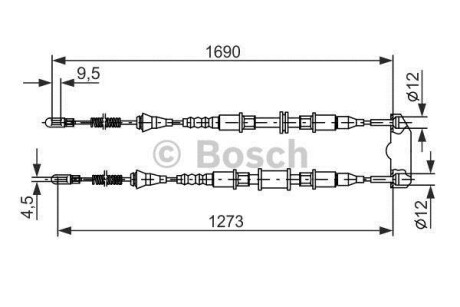 Гальмівний трос BOSCH 1987477129