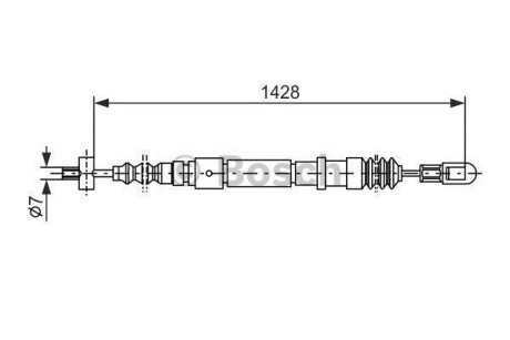 VOLVO трос ручного гальма 480-440 87- BOSCH 1987477353