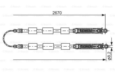 Гальмівний трос BOSCH 1987477553