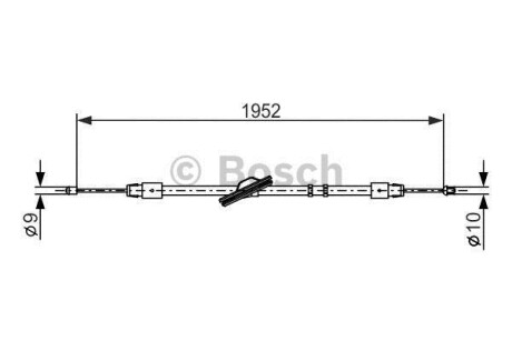 Трос ручного тормоза BOSCH 1 987 477 851