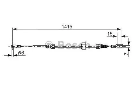 DB трос ручного гальма SPRINTER 1435 285 передн. BOSCH 1987477856
