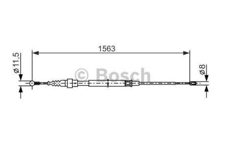 Трос ручного тормоза BOSCH 1 987 477 891