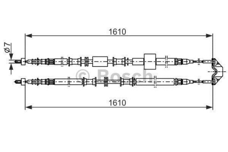 Гальмівний трос BOSCH 1987477936