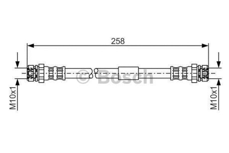 Шланг тормозной (задний) VW Touran 1.4-2.0D 03-10 (L=234mm) BOSCH 1 987 481 369