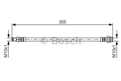 Шланг тормозной (задний) Mitsubishi Outlander 06-13 (L=281mm) BOSCH 1987481442