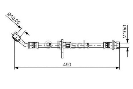 Шланг гальм. задн. прав. HONDA ACCORD 08- BOSCH 1987481521