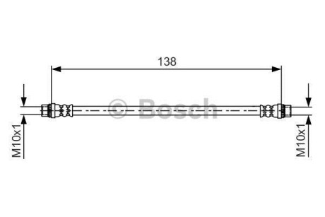 Шланг тормозной (задний) Renault Megane/Scenic 08- BOSCH 1 987 481 625