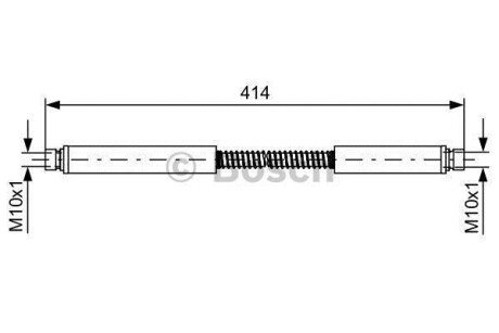 Шланг гальм передн. LAND ROVER DISCOVERY -98 BOSCH 1987481646