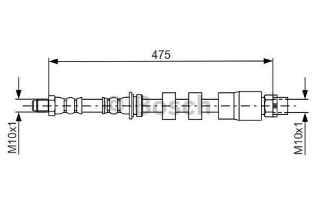 Шланг гальмівний BOSCH 1 987 481 678