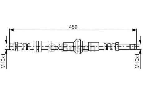 Гальмівний шланг задн. A6, A7 10- BOSCH 1987481691