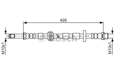 Гальмівний шланг AUDI A8/S8 \'\'F \'\'10>> BOSCH 1987481692