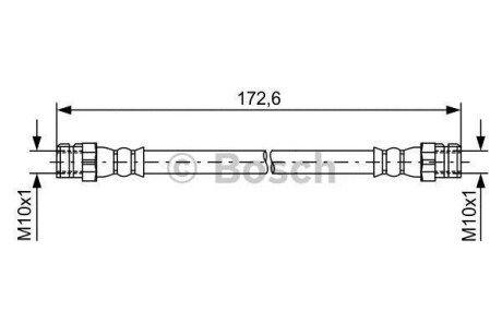 Шланг гальм. задн. VW UP -20 BOSCH 1987481737