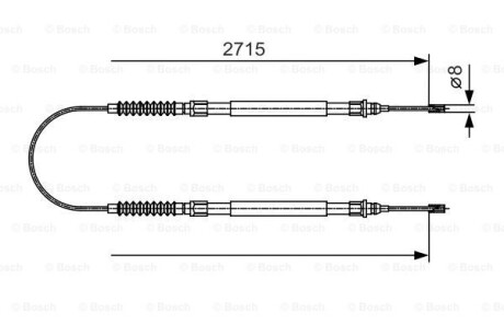 Трос тормоза BOSCH 1987482003