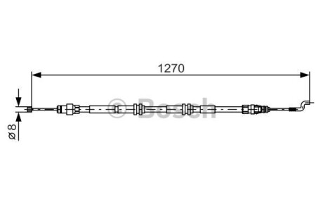 Тормозной трос BOSCH 1987482014