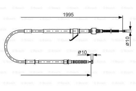 Трос ручного гальма BOSCH 1 987 482 069