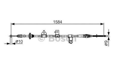 Трос ручного тормоза BOSCH 1 987 482 099