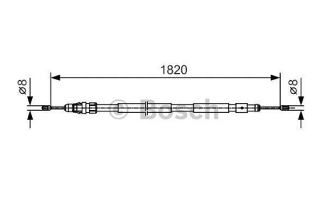 Трос ручного тормоза BOSCH 1987482116