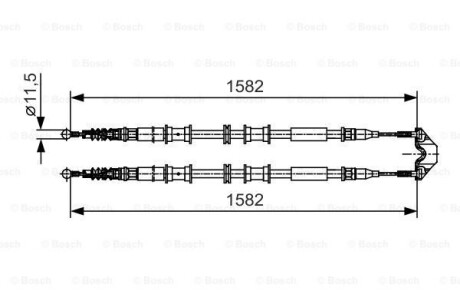 Тормозной трос BOSCH 1987482138