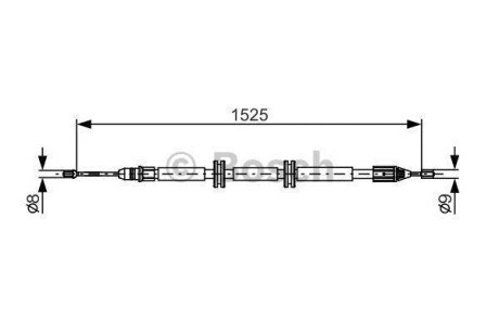 Трос ручного гальма BOSCH 1 987 482 142