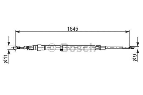 Гальмівний трос VW/SKODA BOSCH 1 987 482 191