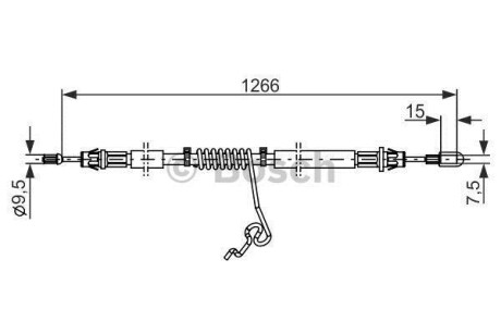 Тормозной трос BOSCH 1987482281