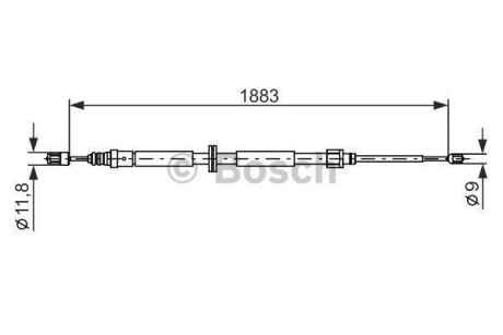 Тормозной трос BOSCH 1 987 482 302