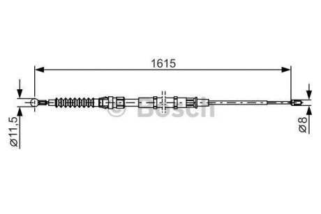 Тормозной трос BOSCH 1 987 482 328