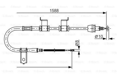 Трос зупиночних гальм BOSCH 1987482358