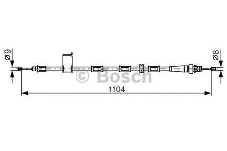 Трос ручника Jeep Grand Cherokee 98-05 (L) BOSCH 1 987 482 364