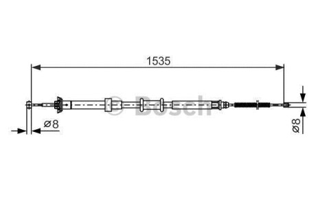 Трос ручного тормоза BOSCH 1 987 482 393