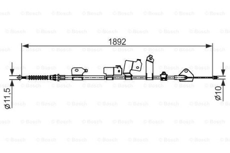 Тормозной трос BOSCH 1987482439