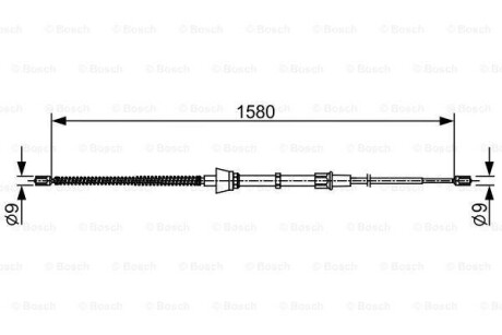 Гальмівний трос BOSCH 1987482446