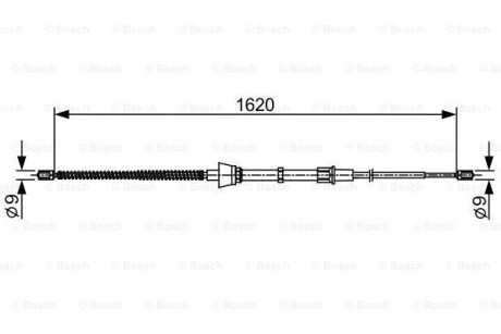 Тормозной трос BOSCH 1 987 482 448