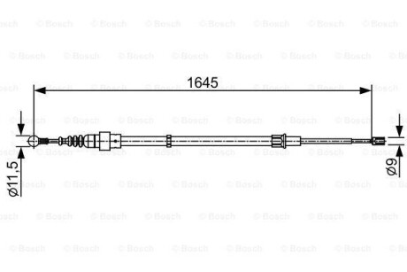 Трос зупиночних гальм BOSCH 1 987 482 451