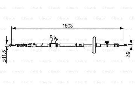 Гальмівний трос BOSCH 1987482508