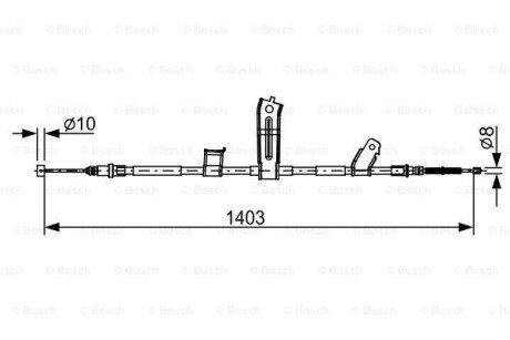 CHEVROLET Трос гальм. задн. лів. SPARK 1.0, 1.2 10- BOSCH 1987482522