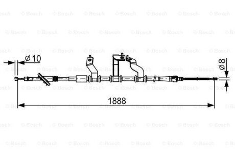 Гальмівний трос BOSCH 1987482532