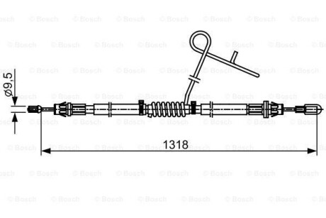 Тормозной трос BOSCH 1987482559