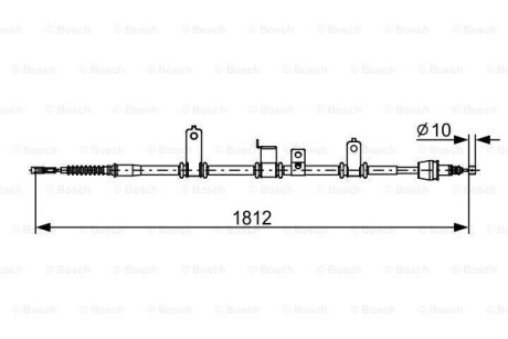 Гальмівний трос BOSCH 1987482615