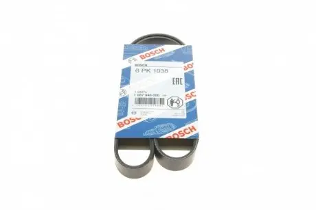 Ремінь генератора VW Caddy 1.9D/SDI -03 (6PK1038) BOSCH 1 987 946 000
