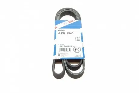 Ремінь генератора поліклиновий VW Golf/BMW/Ford/Opel (6PK1540) BOSCH 1 987 946 099