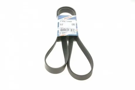 Ремінь генератора Renault Megane/Laguna/Scenic 2.0 dCi 07-/Peugeot 508 2.0HDI 18- (7PK1705) BOSCH 1 987 947 044