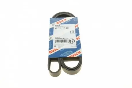 Ремень генератора VW Crafter 2.0TDI 11-16/Opel Corsa D 1.7CDTI 06-11/Ford Fiesta 00-03 (6PK1610) BOSCH 1 987 947 983