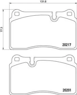 Гальмівні колодки дискові BREMBO P02 002