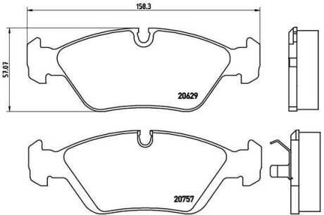 Гальмівні колодки дискові BREMBO P06 008