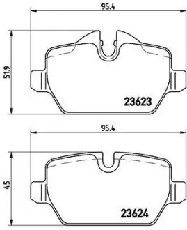 Гальмівні колодки дискові BREMBO P06 037