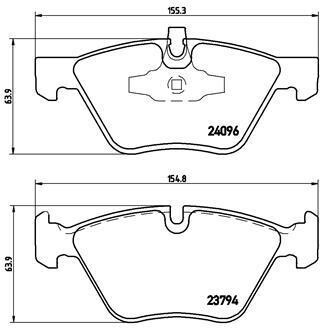 Тормозные колодки дисковые BREMBO P06 040