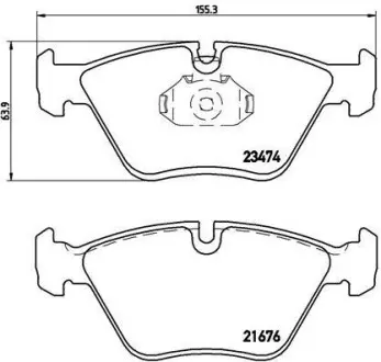 Тормозные колодки дисковые BREMBO P06 042