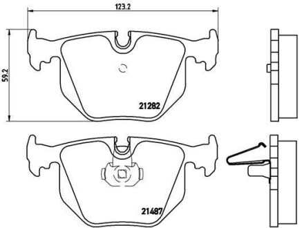 Гальмівні колодки дискові BREMBO P06 044