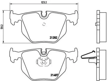 Гальмівні колодки дискові BREMBO P06 044